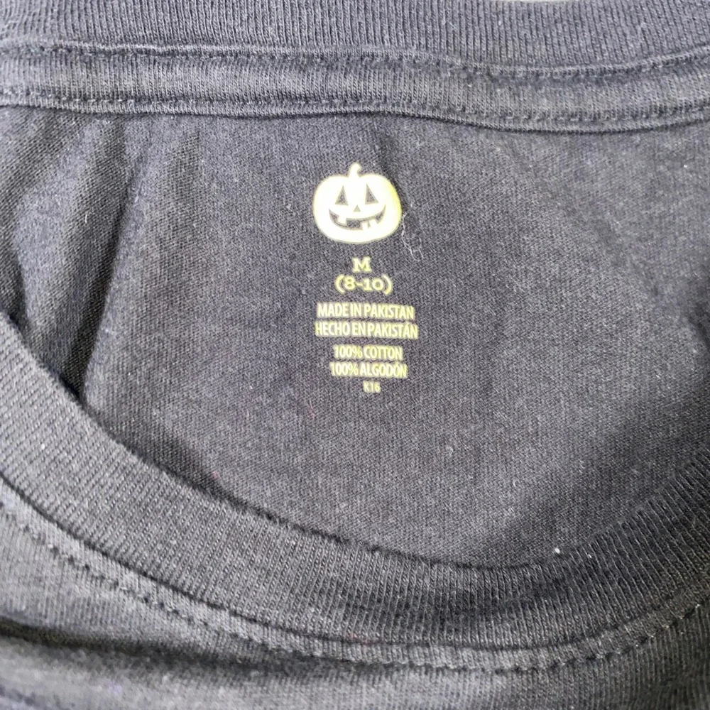 Way to Celebrate Kids Black Happy Halloween Pumpkin Graphic T-Shirt Size M 8-10
